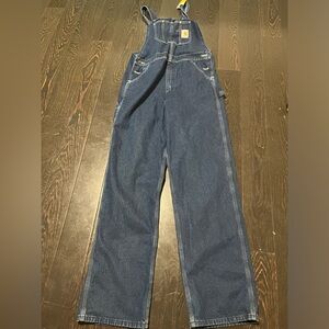 Carharttt Mens Bib Overalls Denim Size 34x34